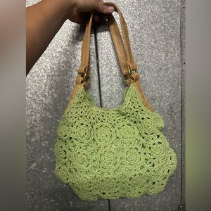 Green Crochet Bag
